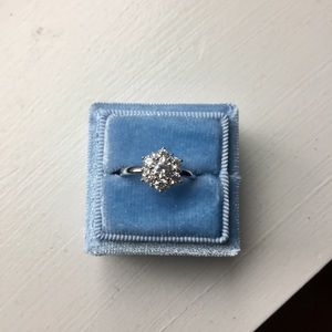 Berricle Sterling Silver CZ Flower Ring